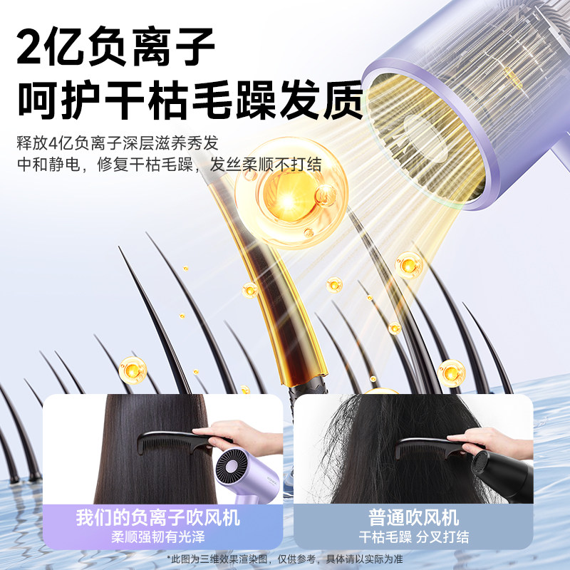 VTT吹风机家用负离子护发大风力宿舍用电吹风学生小吹风筒大功率