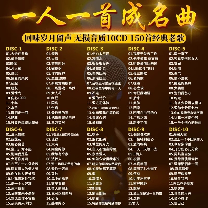 宝丽金粤语发烧人声HIFI无损音质一人一首经典老歌黑胶车载cd碟片 - 图1