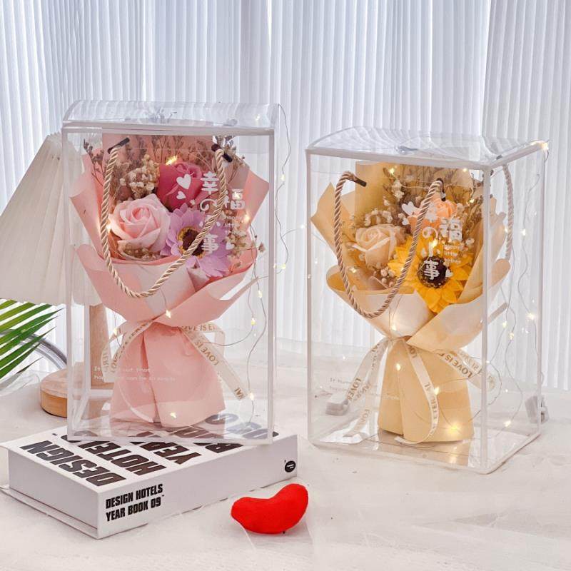 母亲节礼物送妈妈员工送老师2024新款永生花花束礼盒向日葵康乃馨