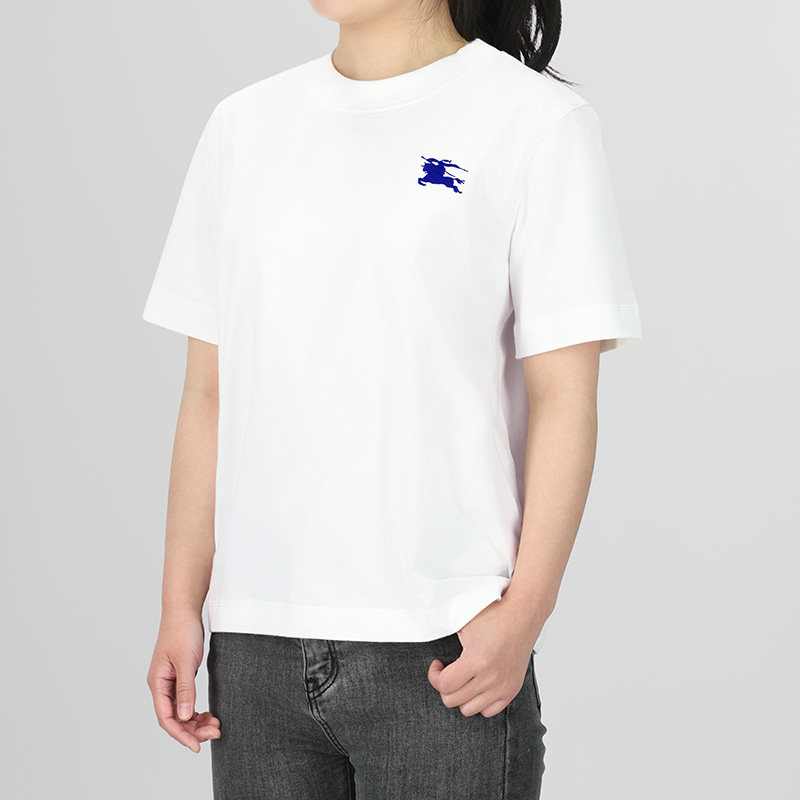 【自营】BURBERRY/博柏利女士徽标刺绣圆领短袖T恤 8111948女装
