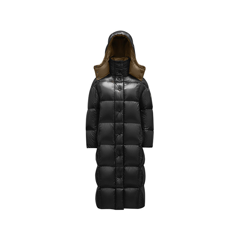 MONCLER  女士松身版长款连帽鹅绒羽绒服1C00071 68950