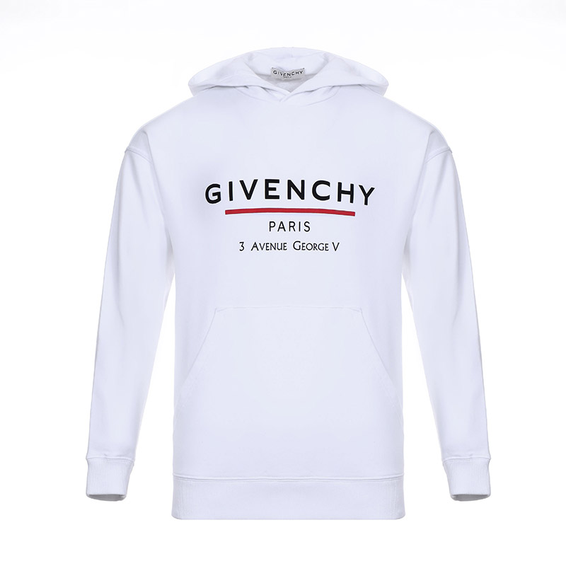 GIVENCHY纪梵希男士LOGO图案连帽长袖卫衣BMJ05430AF-图1