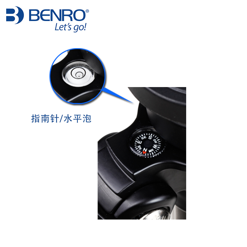 BENRO百诺 A3570T 经典系列 铝合金三角架 专业稳定单反三脚架 三节高承重 单反相机打鸟摄影支架 摄像机脚架 - 图3