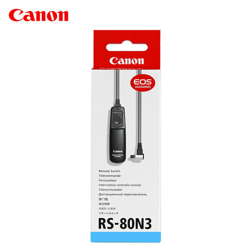 Canon/佳能原装RS-80N3相机快门线R5 1DX3 5D4 5D3 7D2 6D2 1DX 2 5D2微单5DSR单反7D原厂5DS有线EOS遥控器6D - 图2