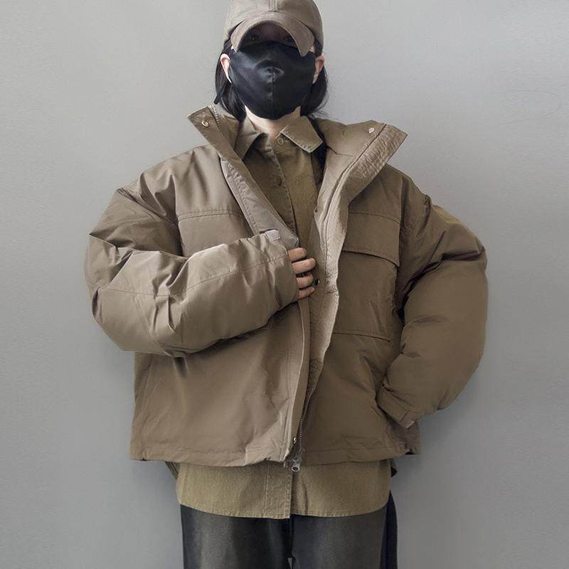 逆壳NZ 简约短款棉服工装风小个子ins面包服男女高级休闲冬款外套,淘宝优惠券,粉丝福利购,淘宝优惠卷