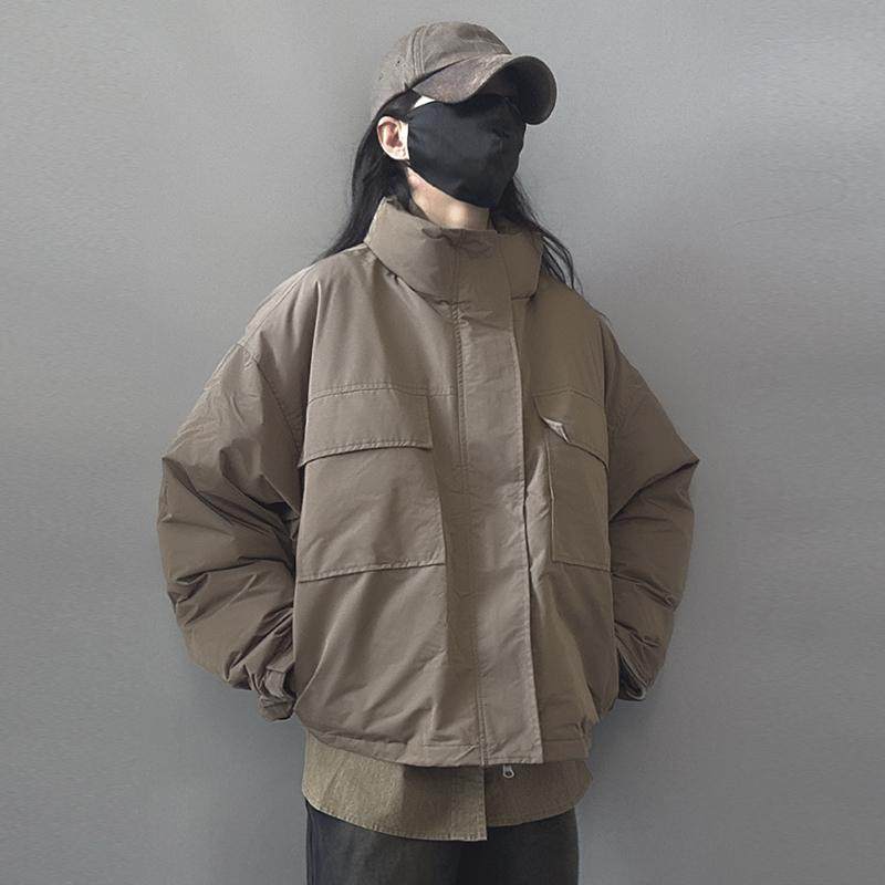 逆壳NZ 简约短款棉服工装风小个子ins面包服男女高级休闲冬款外套,淘宝优惠券,粉丝福利购,淘宝优惠卷