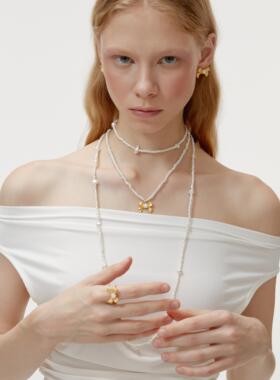 Sweet Wine异形珍珠多层叠戴项链女超长锁骨链轻奢高级小众风设计