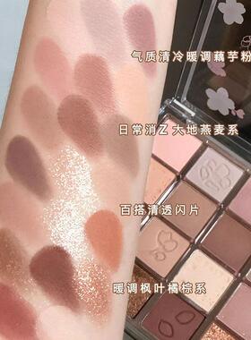 20色眼影盘奶茶大地色系消肿日常淡妆小众品牌哑光彩色持久不掉色
