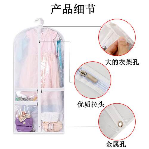 门后墙挂式柜侧包包收纳神器毛绒玩具棉花布娃娃玩偶公仔防尘挂袋 - 图1