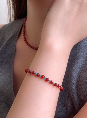 新中式串珠项链国风复古小众手链