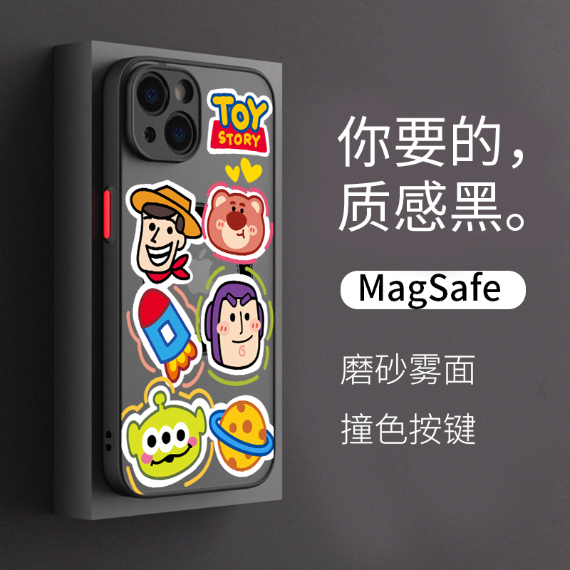 【玩具总动员迪士尼】磁吸magsafe手机壳可爱大头贴适用iphone13promax肤感11pro全包14PLUS苹果13卡通12大头-图2