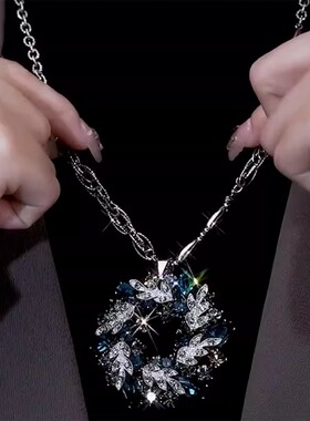 长款镀金秋冬简约水晶毛衣链韩国
