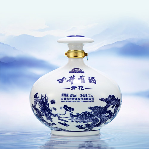 古井贡酒青花大坛50度2.5L坛装酒 浓香型白酒 纯粮食酒送礼白酒 - 图2