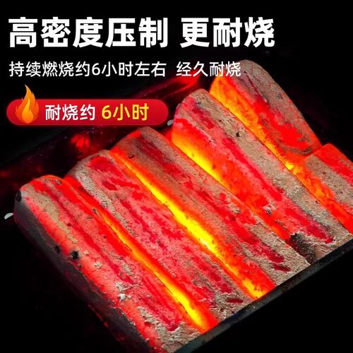 木炭烧烤碳无烟家用果木炭碳烤炉竹炭烤火室内炭块速燃专用碳耐烧 - 图0