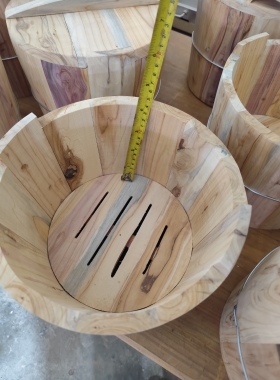 蒸饭木桶家用超大号手工木桶正宗红豆杉木蒸饭桶加厚商用餐厅木底