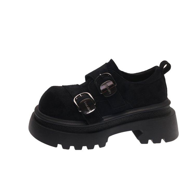 2026春秋季新款深口单鞋女牛反绒磨砂皮棉复古棕色增高舒适单鞋女,淘宝优惠券,粉丝福利购,淘宝优惠卷