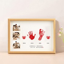 Year-old hands footprints Foot Love Deep Siblings Print Mud Full Moon A 100-day Souvenir Hanging Paintings baby Four Sister Disciples