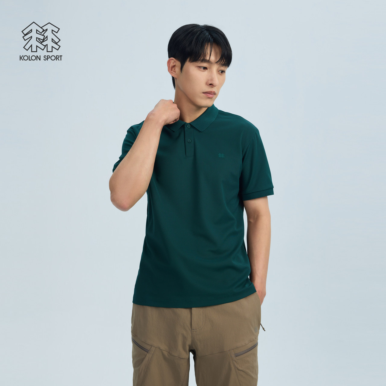 可隆男POLO衫KOLONSPORT户外25夏新款凉感保罗衫短袖T恤韩国正品,淘宝优惠券,粉丝福利购,淘宝优惠卷