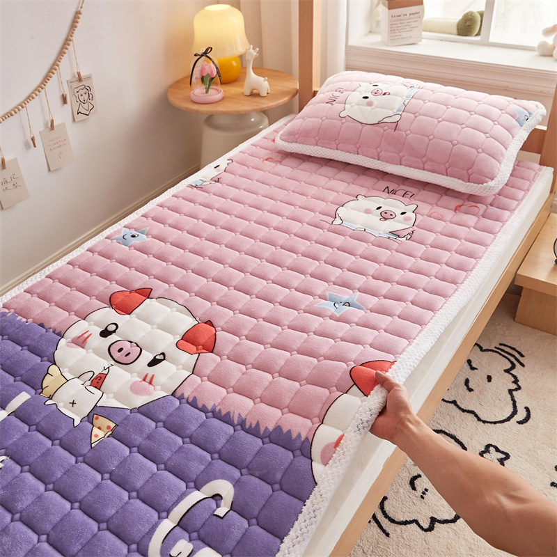 学生宿舍床垫单人褥子牛奶绒软垫家用卧室床褥铺垫被冬季加绒毛毯 - 图2