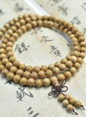 热卖天然奶香木精工佛珠手串链持民族风男女士念珠盘文玩饰品礼品