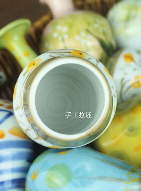 水培花瓶手绘陶瓷花器摆件