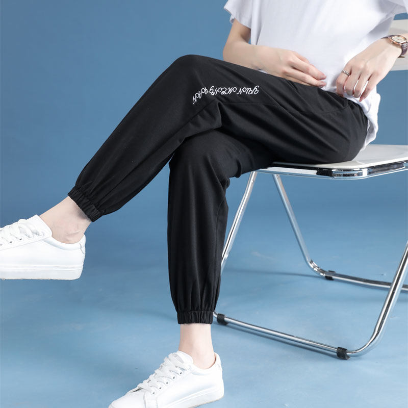 孕妇束脚春秋休闲卫裤灰色打底裤 婷朵娜孕妇打底裤