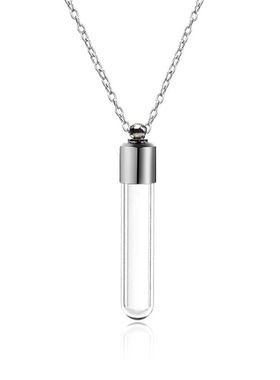 骨灰盒拧丝血瓶水滴不锈钢蓝色吊坠挂件夜光沙简约毛发创意许愿