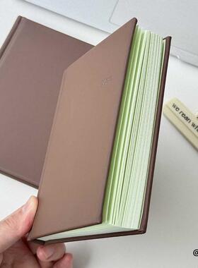手帐本薄荷巧克力A6手账本insA6小众学生笔记本子绿色记事