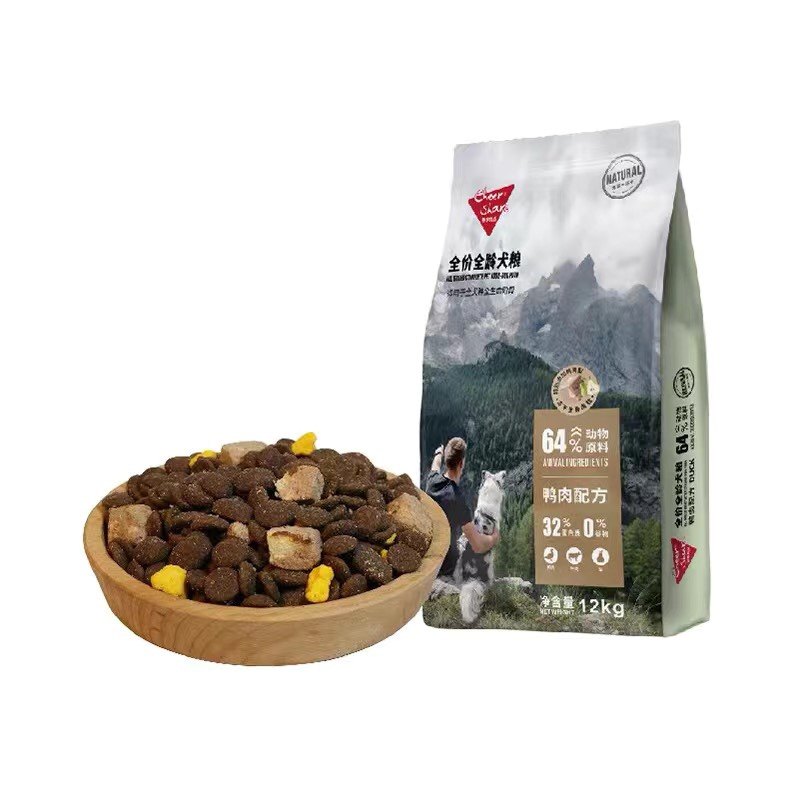 畅享优品鸭肉雪梨牛肉鸡肉配方无谷冻干全犬通用型狗粮主食12kg,淘宝优惠券,粉丝福利购,淘宝优惠卷