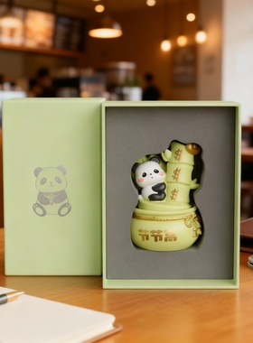 可爱熊猫夜灯桌面摆件礼品盒装