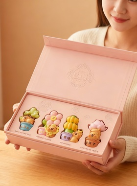 卡通动物造型桌面装饰摆件礼盒