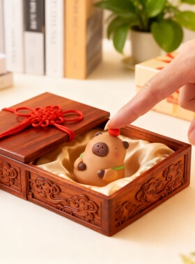 可爱卡皮巴拉硅胶零钱包钥匙扣