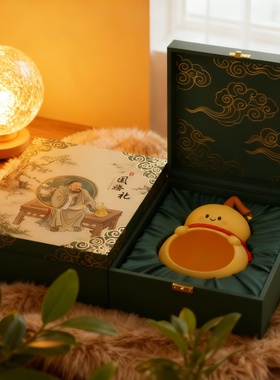 中式云纹木质收纳盒高档礼品摆件