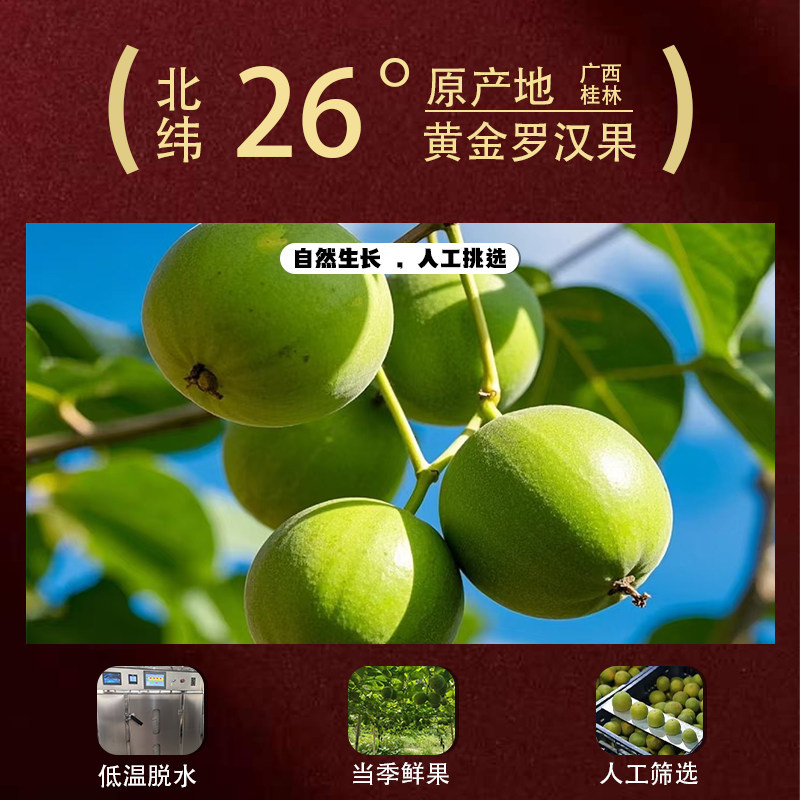 广西特产礼盒装罗汉果12个独立包装大果菊花金银花消暑送礼佳配