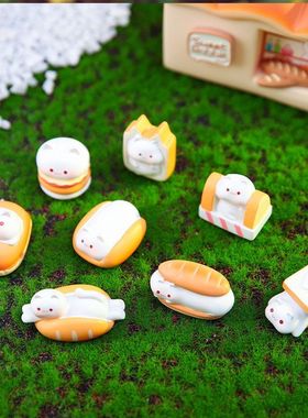 猫咪手办桌面面包萌装饰品创意