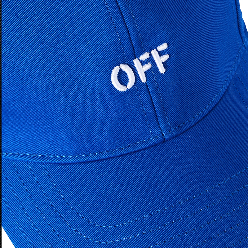 【年中5折起】OFF-WHITE 男士 Off 印章logo深蓝色棒球帽 - 图1