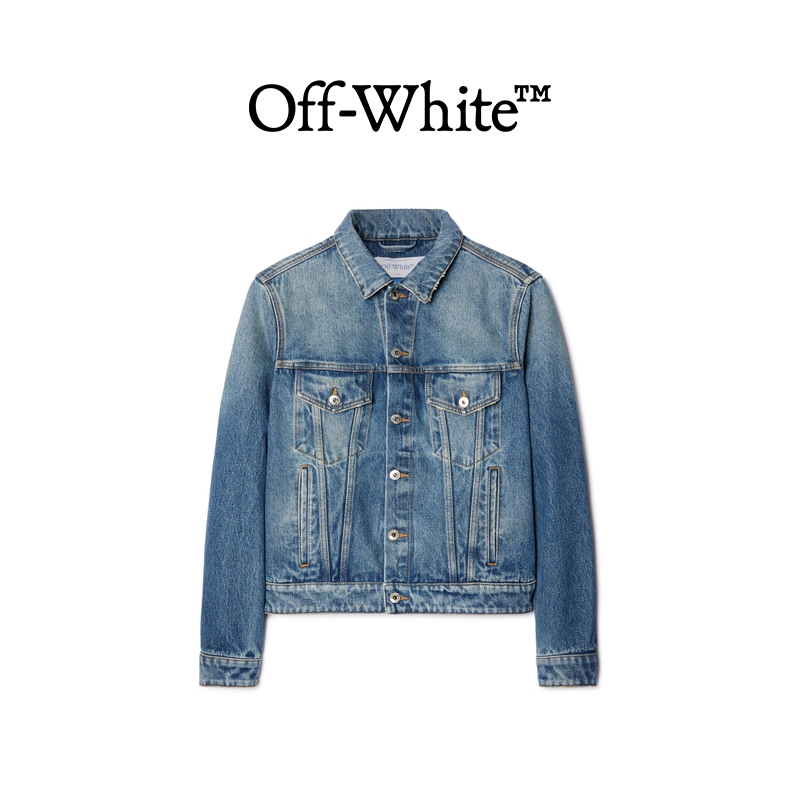 【限时特享】OFF-WHITE 24年新款女士合身夹克牛仔外套 - 图3