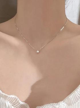 S925纯银项链女轻奢小众设计感高级锁骨链2025新款爆款颈链配饰
