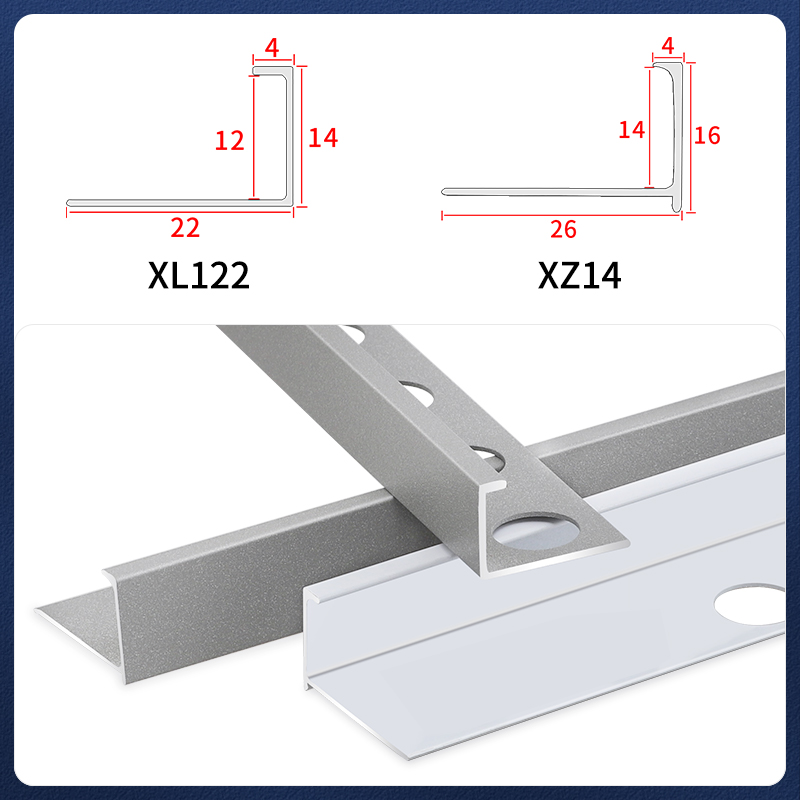铝合金收边条瓷砖阳角条木地板收口条L型阳角线不锈钢极窄包边条