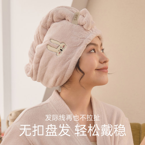 三利颜究所2026新款干发帽女超强吸水速干浴帽包头巾7A抗菌干发巾 - 图1