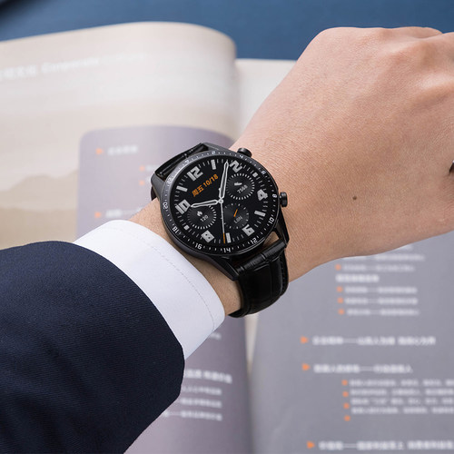 适用华为GT3表带GT2手表gt3pro真皮Watchgt3荣耀Magic2智能GT1运动Watch3男2E女牛皮GS新款46/42mm时尚22/20 - 图3