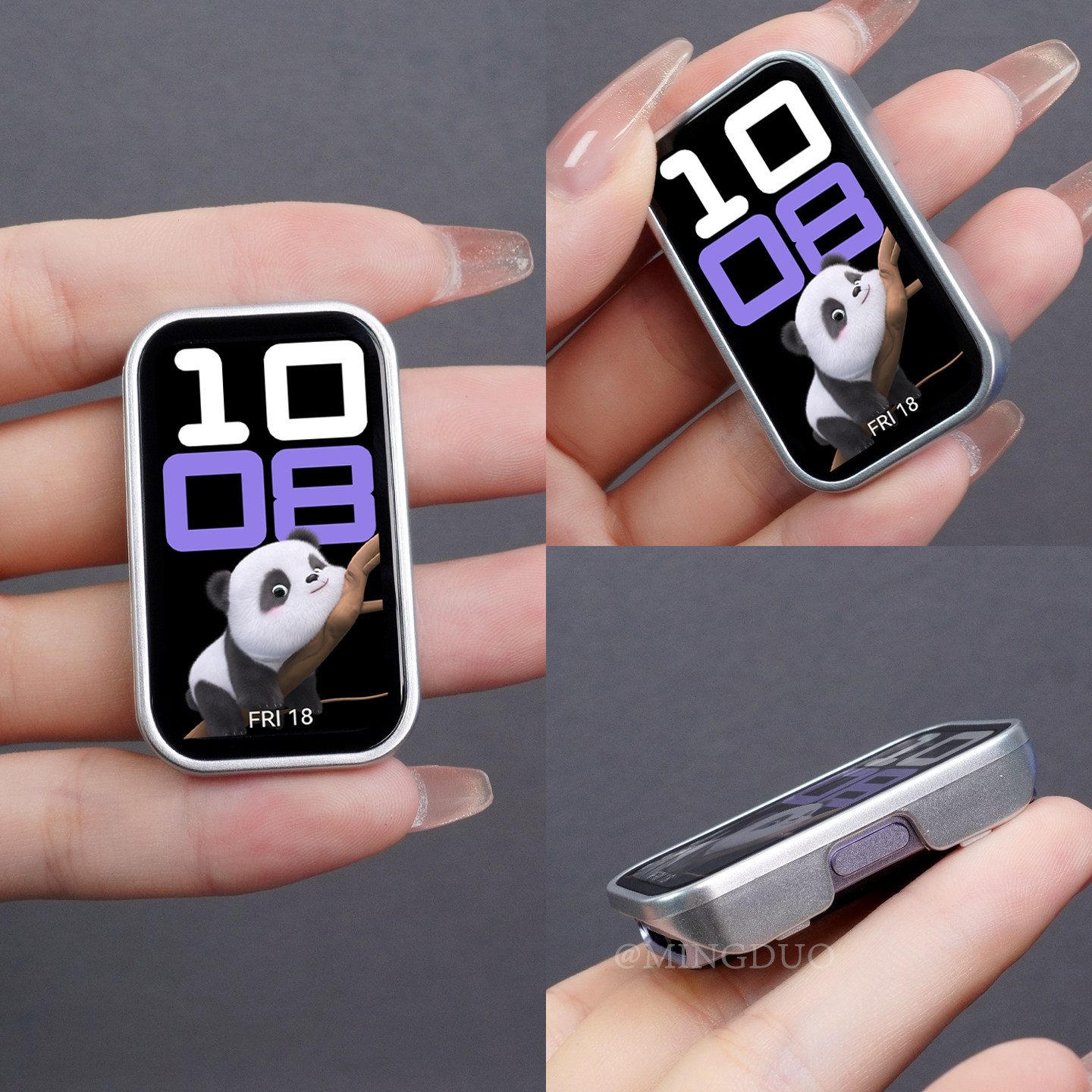 适用华为手环10保护壳手表9保护套8手表带9NFC版钢化膜band十九八代智能保护膜PC手表壳全包壳膜一体银色表套,淘宝优惠券,粉丝福利购,淘宝优惠卷