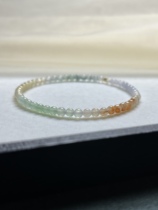 072 Superfairy Temperament Sweet rainbow Gradient Emerald Millet Pearl Bracelet Laminated of Jedi 100 Hitch Strings Women