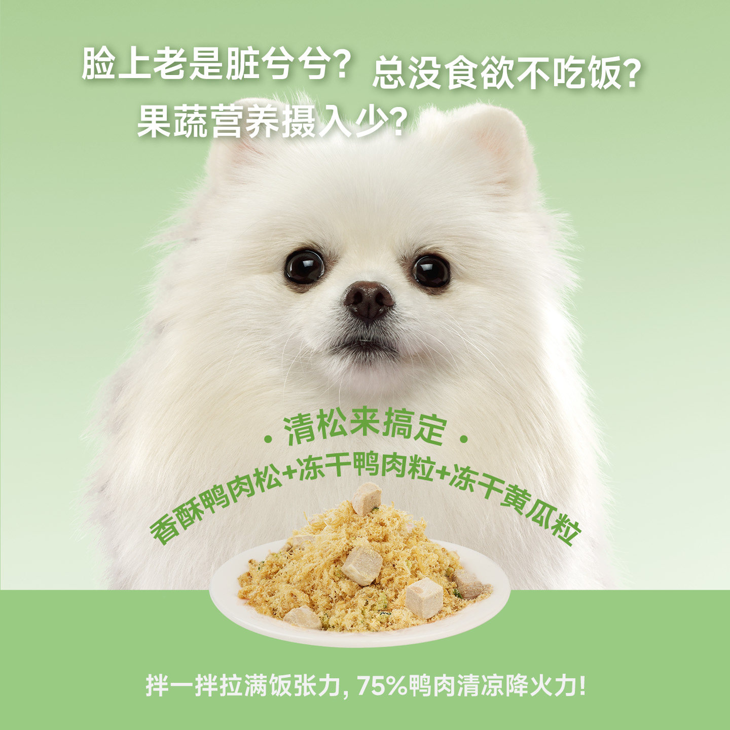 鲜粮说清松鸭肉干肉松狗狗零食小型犬拌饭辅食狗粮伴侣官方旗舰店