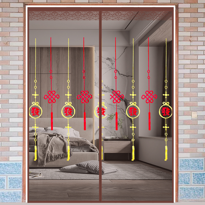 大门金刚网防蚊门帘全磁条夏季家用魔术贴免打孔磁吸防蝇蚊帐纱门主图3