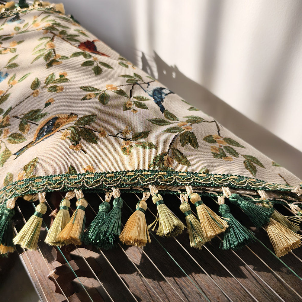 高级【含精致流苏】国风古筝罩防尘罩复古风古筝盖布琴布乐器罩,淘宝优惠券,粉丝福利购,淘宝优惠卷