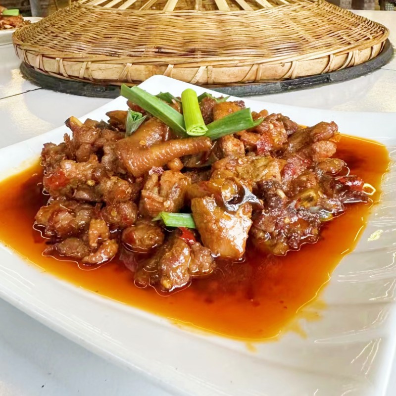 贵州辣子鸡贵阳遵义现炒柴火鸡美食麻辣炒鸡真空开袋加热即食500g-图2