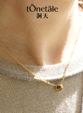 洞天tonetale苹果籽锁骨链
