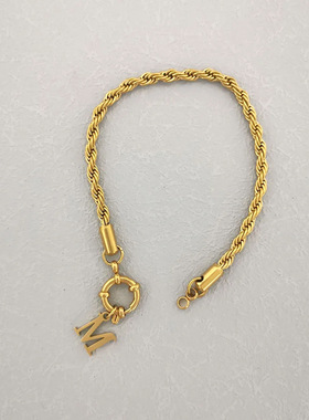 欧美跨境新款不锈钢锚扣 圆环吊坠连接器项链手链简约风饰品配件