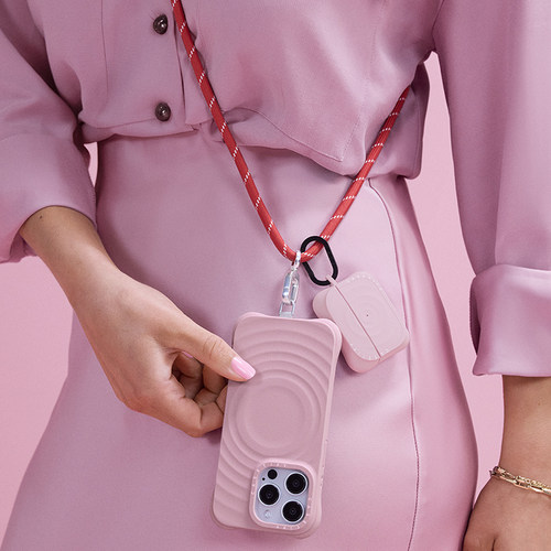 CASETiFY 织绳手机背带 黑色/粉色/紫色/卡其色 适用于iPhone全系列手机配件背带挂绳 - 图2